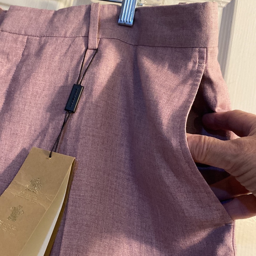 Burberry Mens Linen Golf Shorts Pink Heather Size 48 - Picture 4 of 9